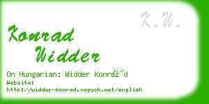 konrad widder business card